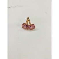 Серьги с хрусталём розового цвета